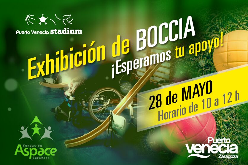 Exhibición de Boccia en Puerto Venecia Stadium ASPACE Zaragoza