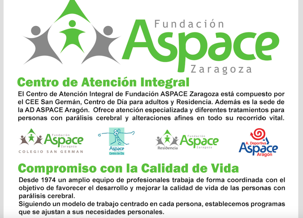 Cartel ASPACE Zaragoza