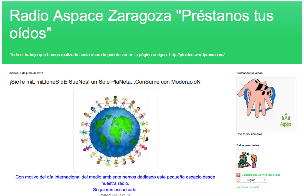 Radio ASPACE Zaragoza, consume con moderación